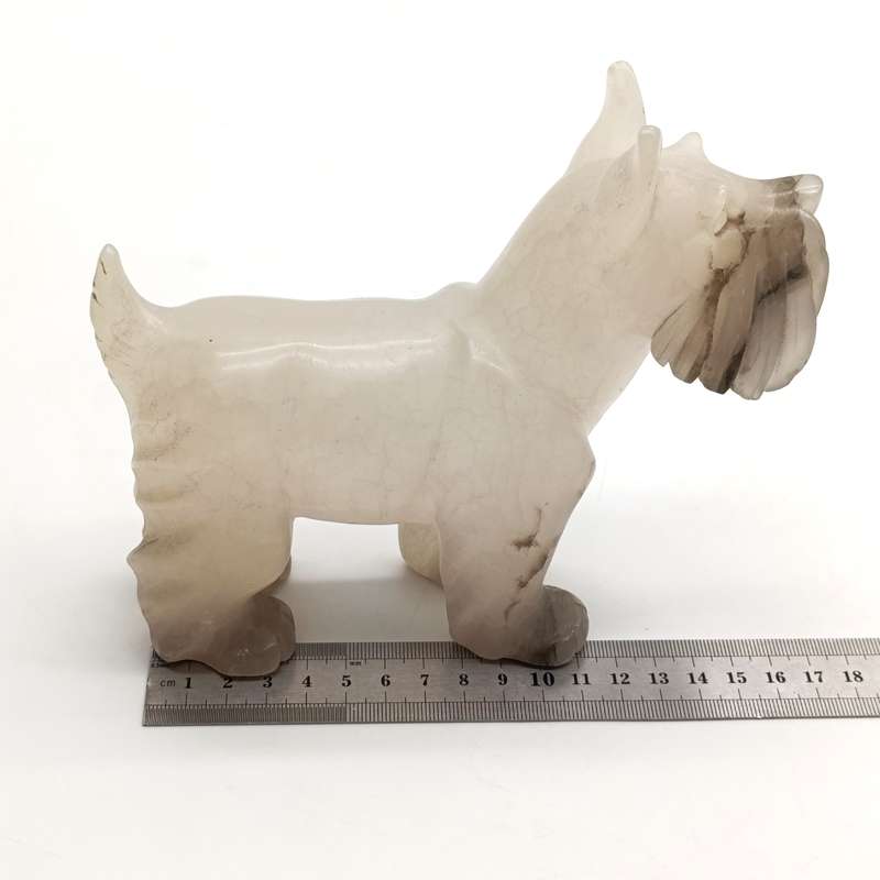 Italian alabaster Scottish terrier figurine