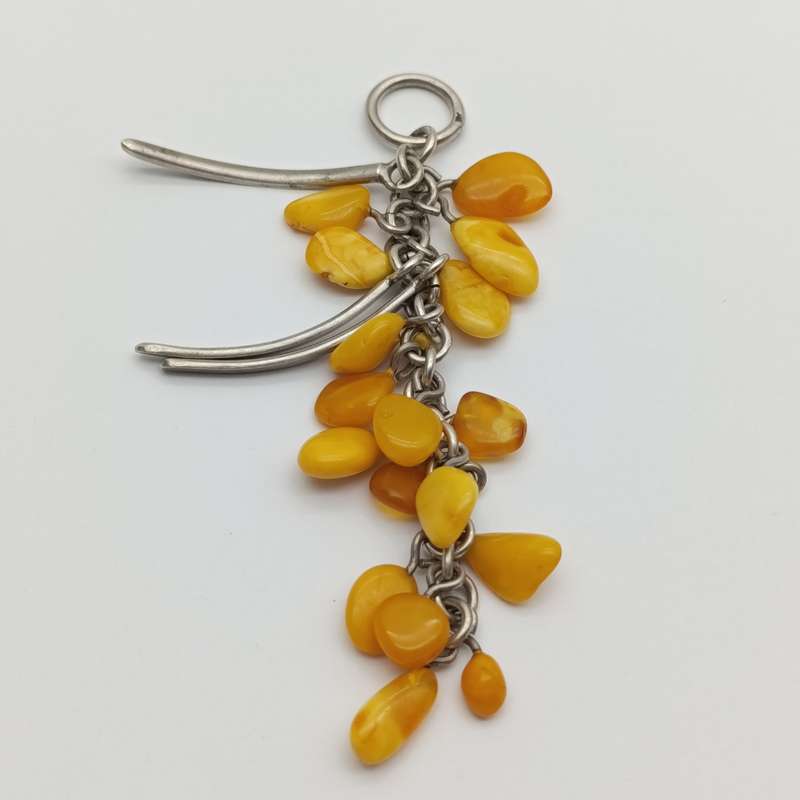 Baltic Amber set in sterling silver - pendant 16.7g