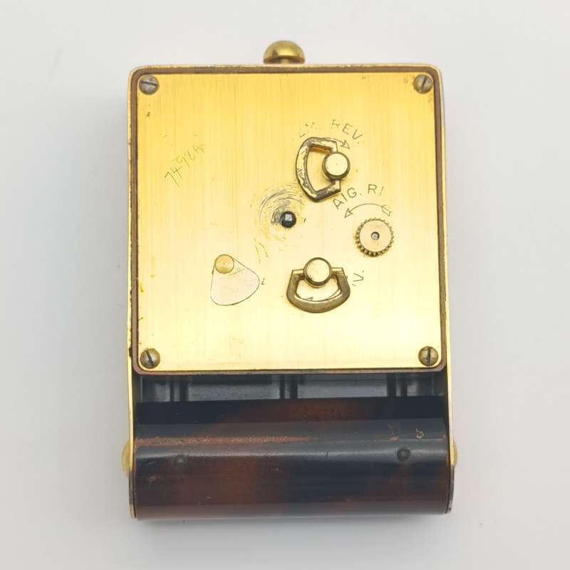 Antique Jaeger Lecoultre Art deco 2-day travelling alarm clock - working