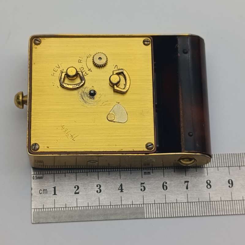 Antique Jaeger Lecoultre Art deco 2-day travelling alarm clock - working