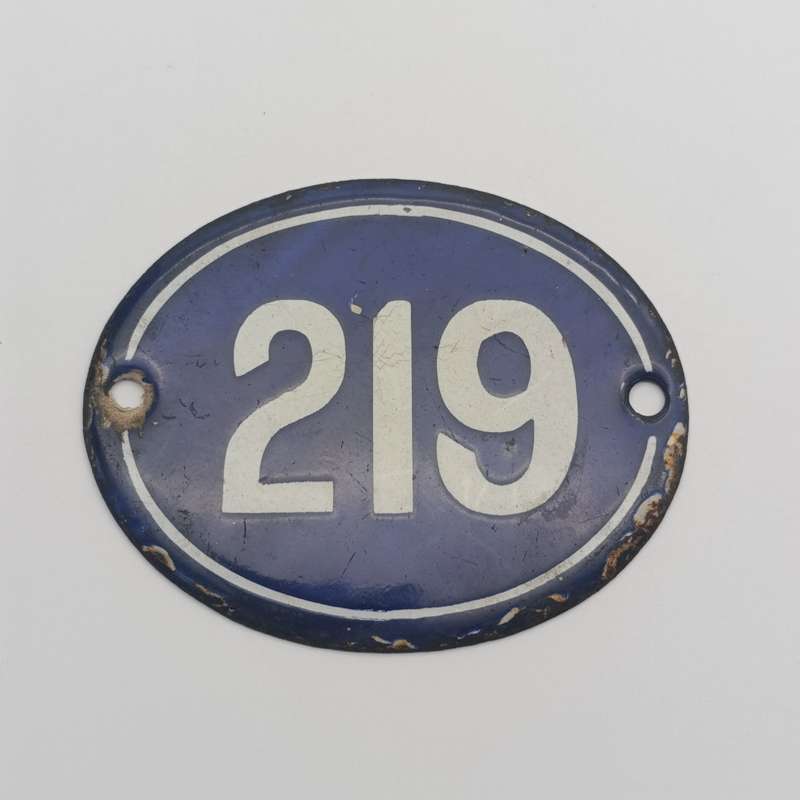 One of the old district 6 house numbers - no 219