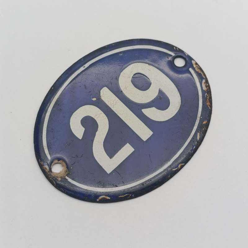 One of the old district 6 house numbers - no 219