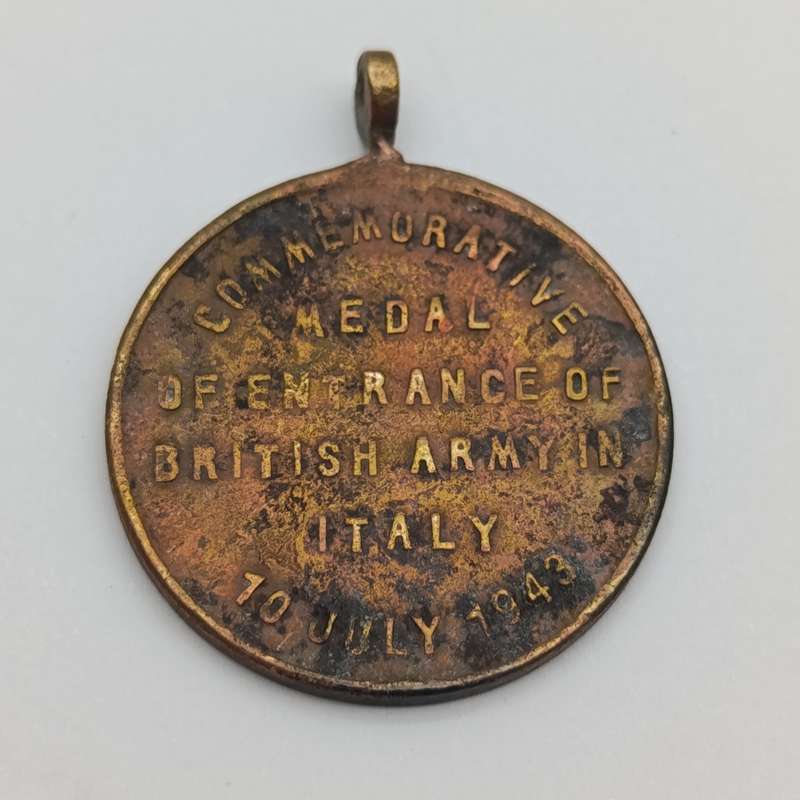 Medallion for entrance of 8th Army WW2 into Italy 10 July 1943