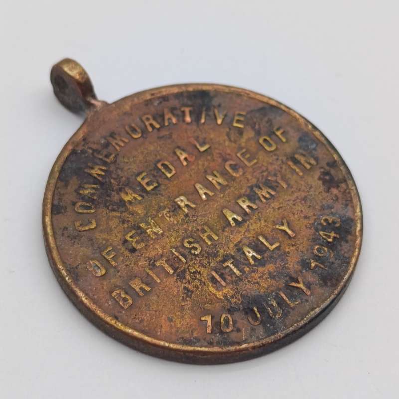Medallion for entrance of 8th Army WW2 into Italy 10 July 1943