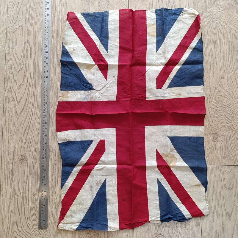 Vintage WW2 British Union Jack flag - some damage