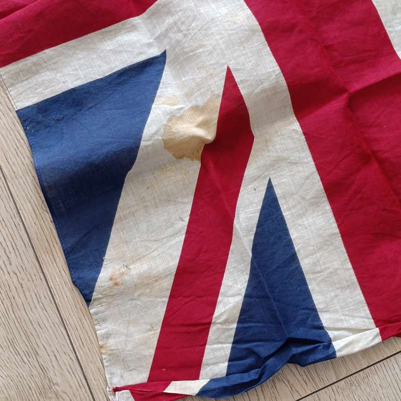 Vintage WW2 British Union Jack flag - some damage