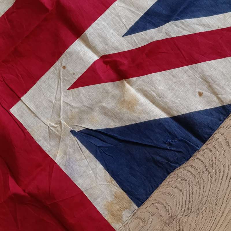 Vintage WW2 British Union Jack flag - some damage
