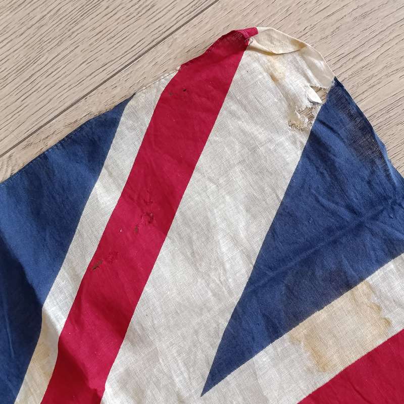 Vintage WW2 British Union Jack flag - some damage