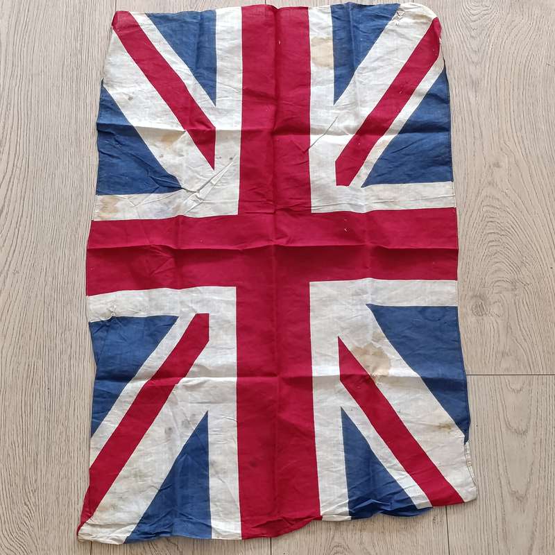 Vintage WW2 British Union Jack flag - some damage