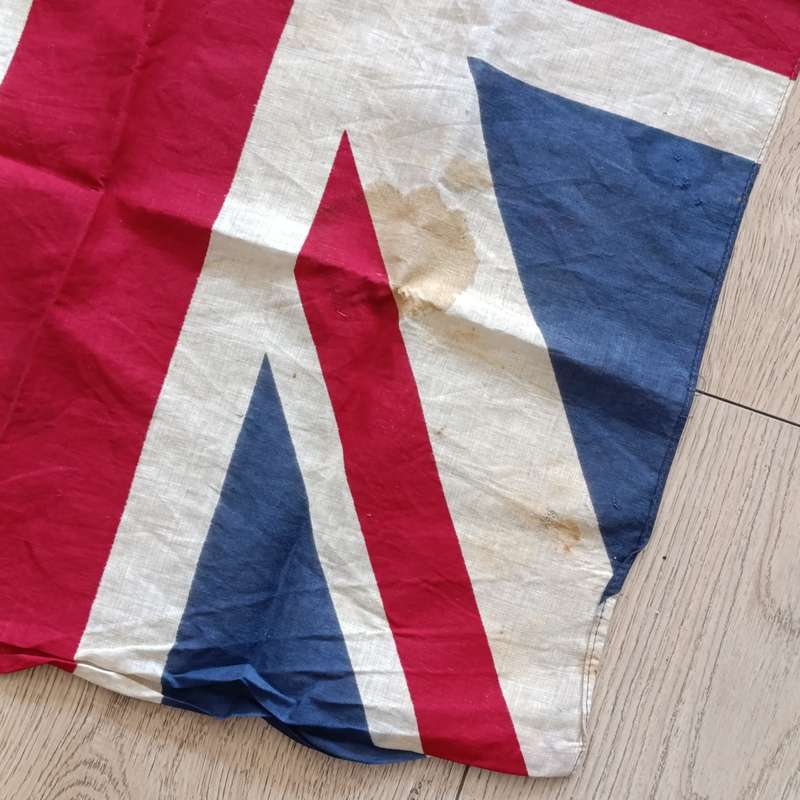 Vintage WW2 British Union Jack flag - some damage