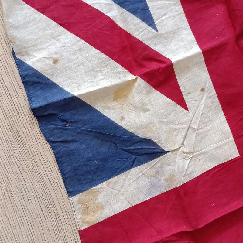 Vintage WW2 British Union Jack flag - some damage