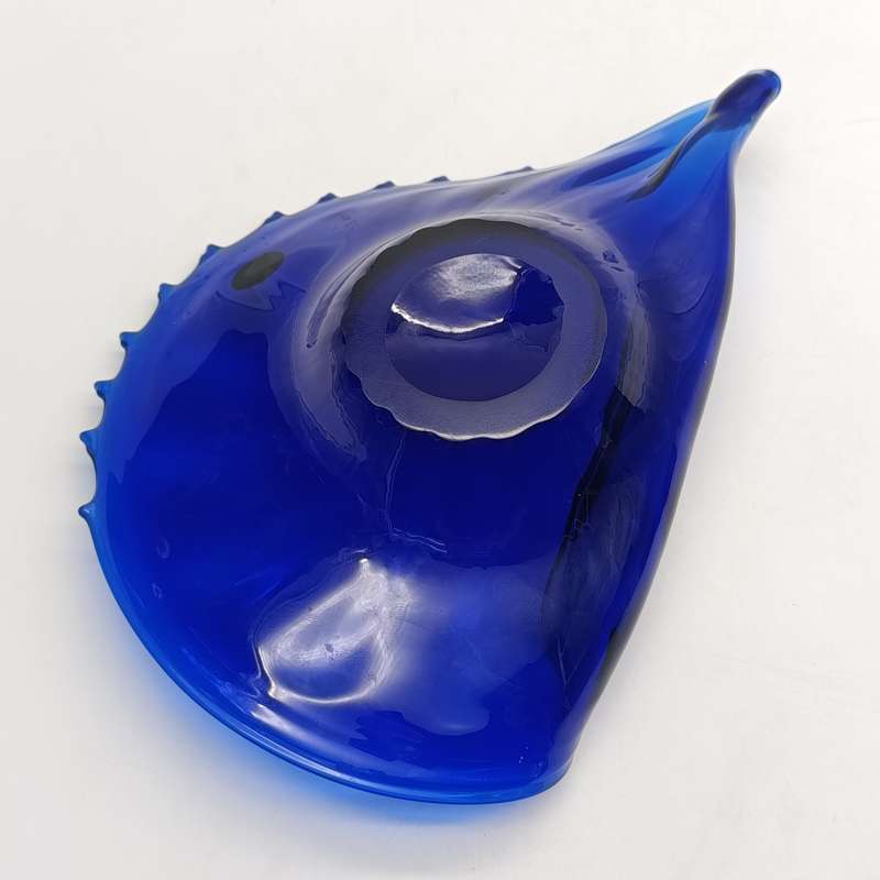 Vintage Polish Josefina Cobalt blue Conch shell swirl bowl