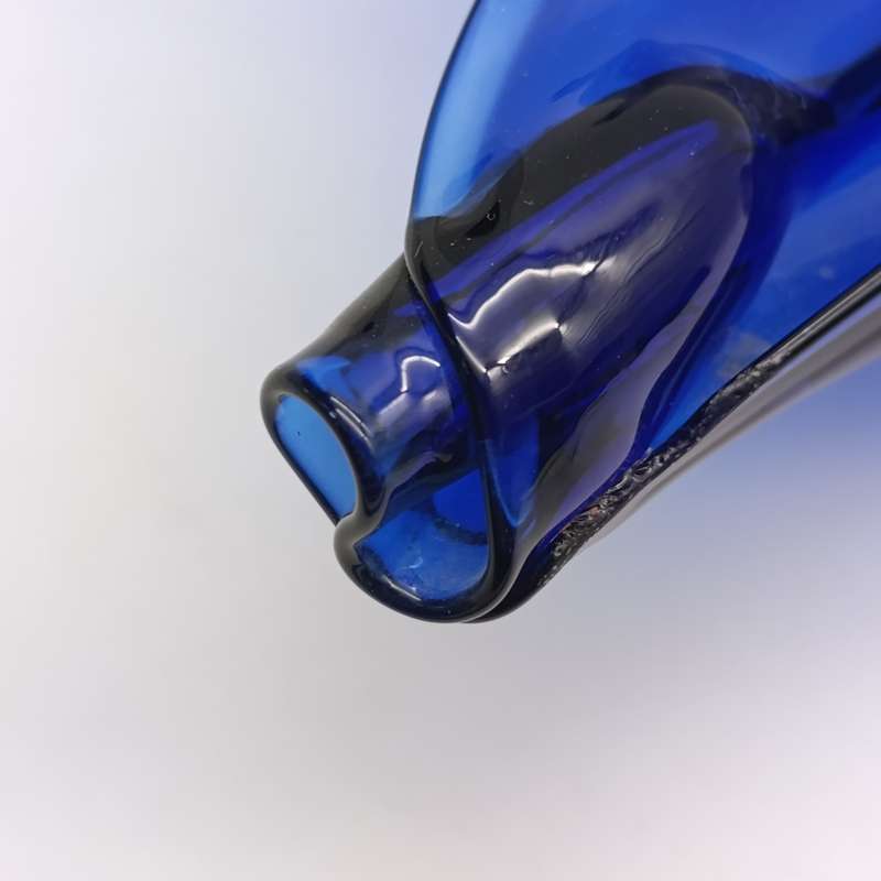Vintage Polish Josefina Cobalt blue Conch shell swirl bowl