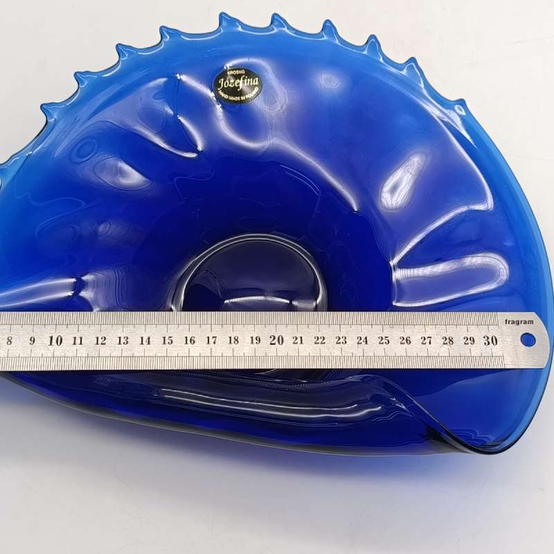 Vintage Polish Josefina Cobalt blue Conch shell swirl bowl
