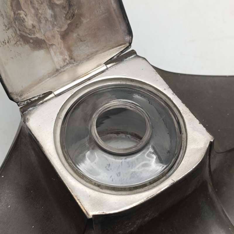 Antique Art Deco WMF - Hallmarked silver-plate writing stand - with ink bottle