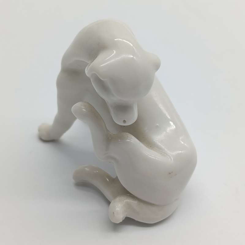 Antique Chinese White porcelain pair of dogs Blanc de Chine Oriental Dog figurine Statue ornaments
