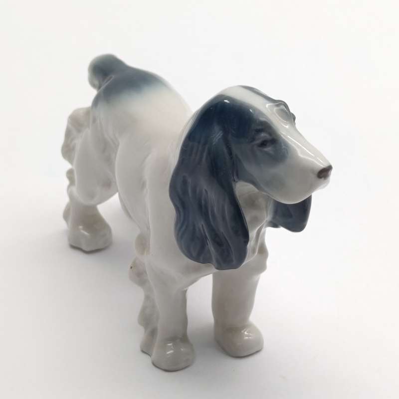 Antique Metzler Orloff marked German Porcelain Springer spaniel dog
