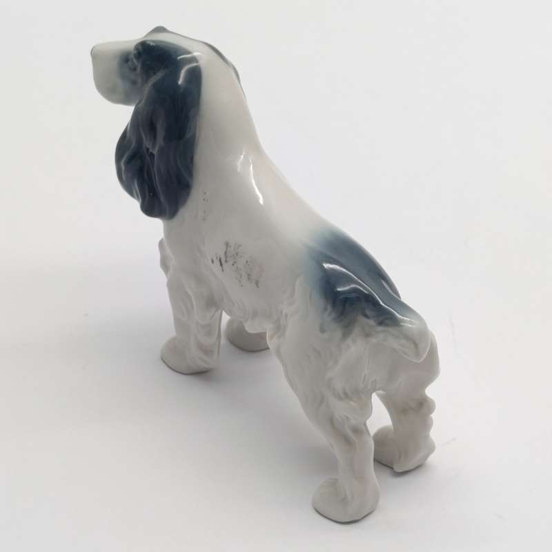Antique Metzler Orloff marked German Porcelain Springer spaniel dog