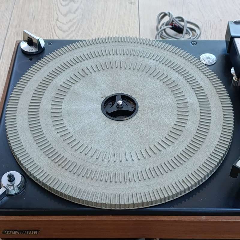 Vintage Teltron turntable record player - working