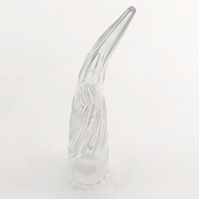 Vintage Borisov Crystal-cut flower Cornocopia holder