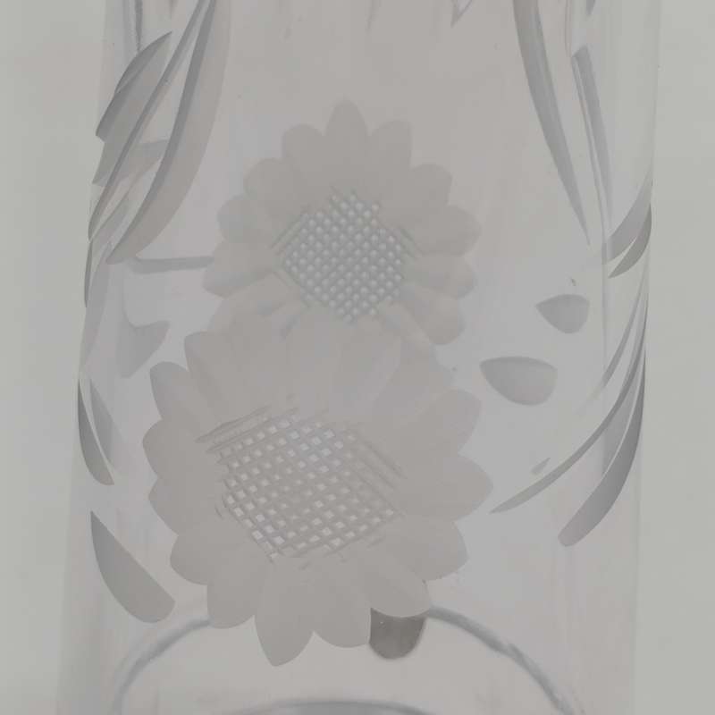 Vintage Borisov Crystal-cut flower Cornocopia holder