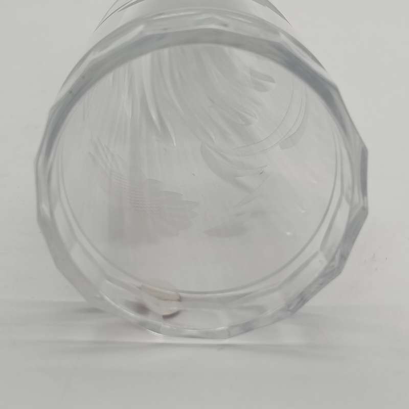 Vintage Borisov Crystal-cut flower Cornocopia holder