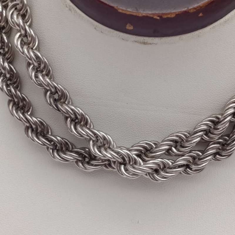 Sterling silver twisted necklace - weighs 47.6g