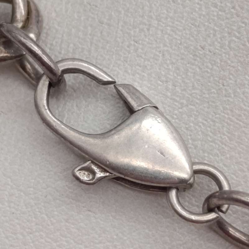 Sterling silver twisted necklace - weighs 47.6g