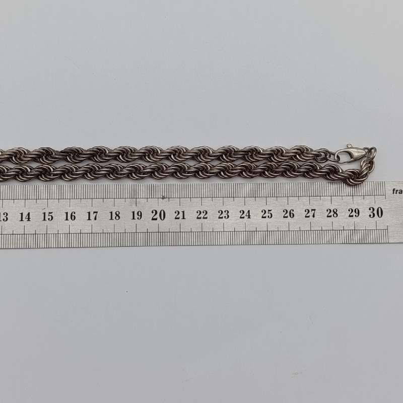 Sterling silver twisted necklace - weighs 47.6g