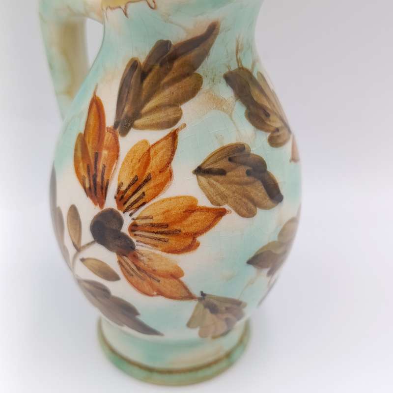Vintage Gouda Aster Flora small porcelain pitcher