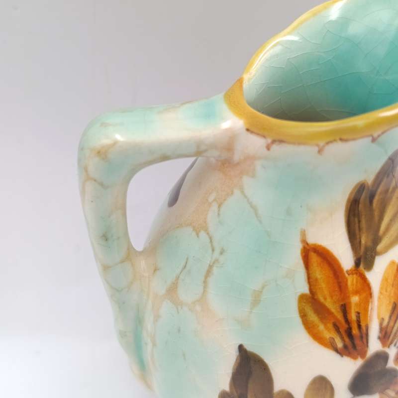 Vintage Gouda Aster Flora small porcelain pitcher