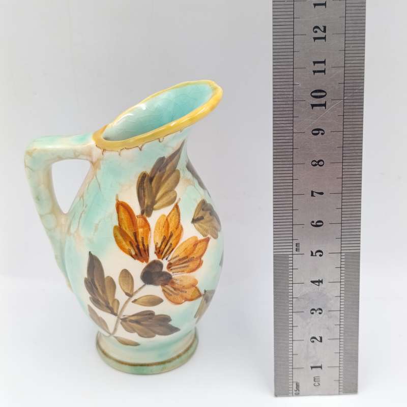 Vintage Gouda Aster Flora small porcelain pitcher