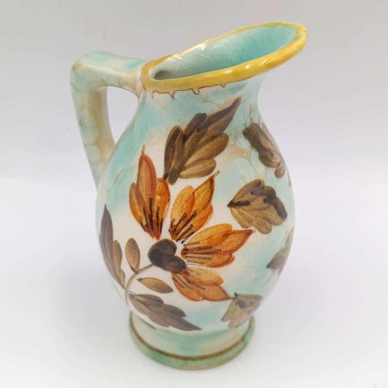 Vintage Gouda Aster Flora small porcelain pitcher