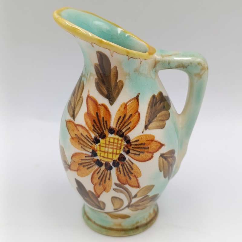 Vintage Gouda Aster Flora small porcelain pitcher