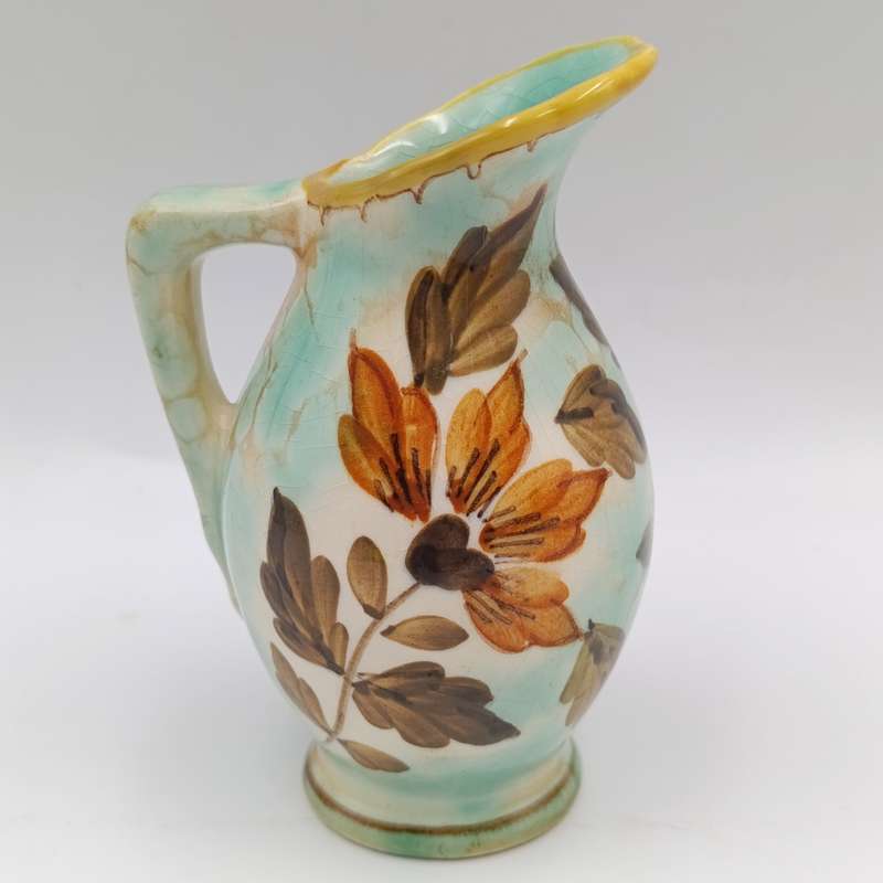 Vintage Gouda Aster Flora small porcelain pitcher