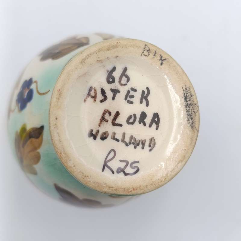 Vintage Gouda Aster Flora small porcelain pitcher
