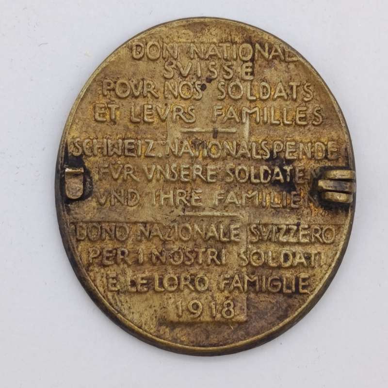 WW1 Swiss soldier donation badge - no pin