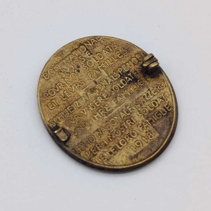 WW1 Swiss soldier donation badge - no pin