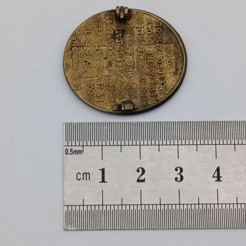 WW1 Swiss soldier donation badge - no pin
