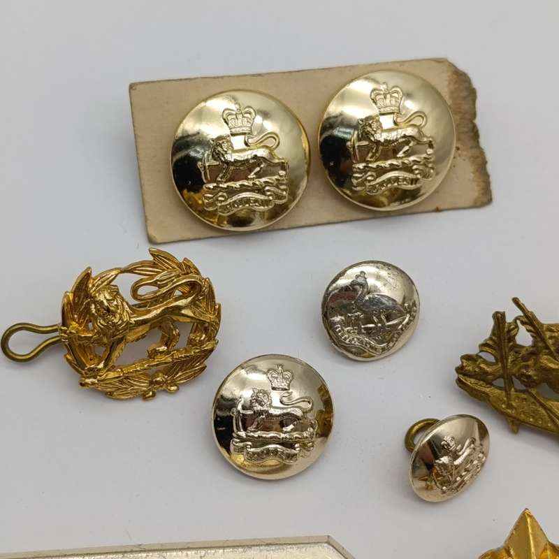 Mixed lot of Rhodesian military badges and buttons