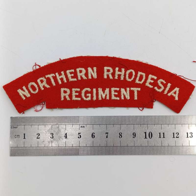 Pair of Northern Rhodesia regiment cloth shoulder titles