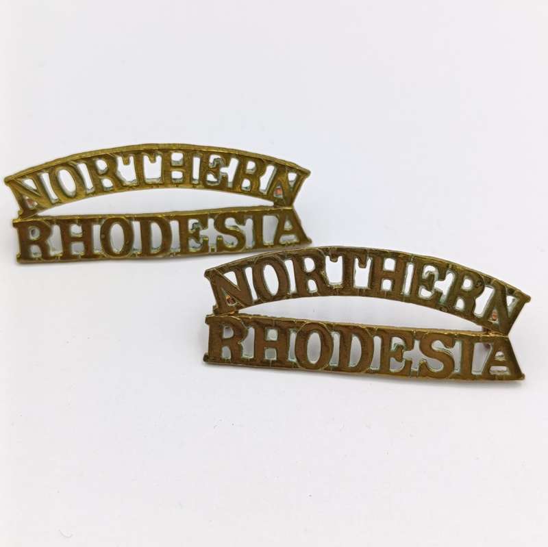 Pair of WW2 Northern Rhodesia regiment shoulder titles