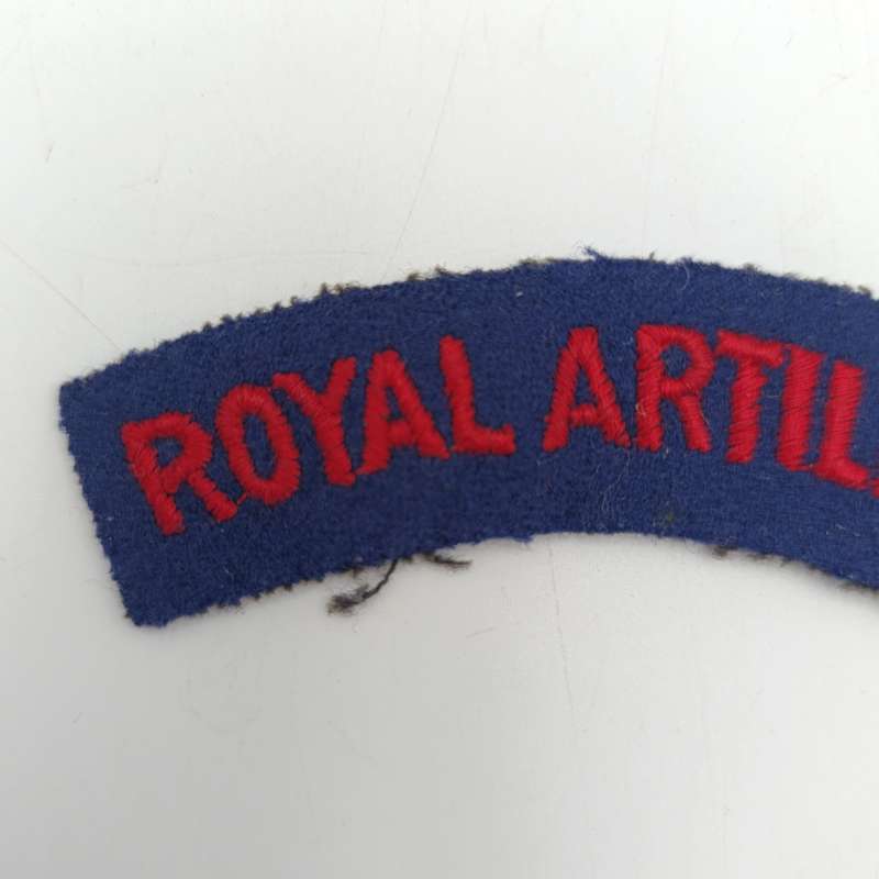 Pair of Royal Artillery cloth shoulder titles