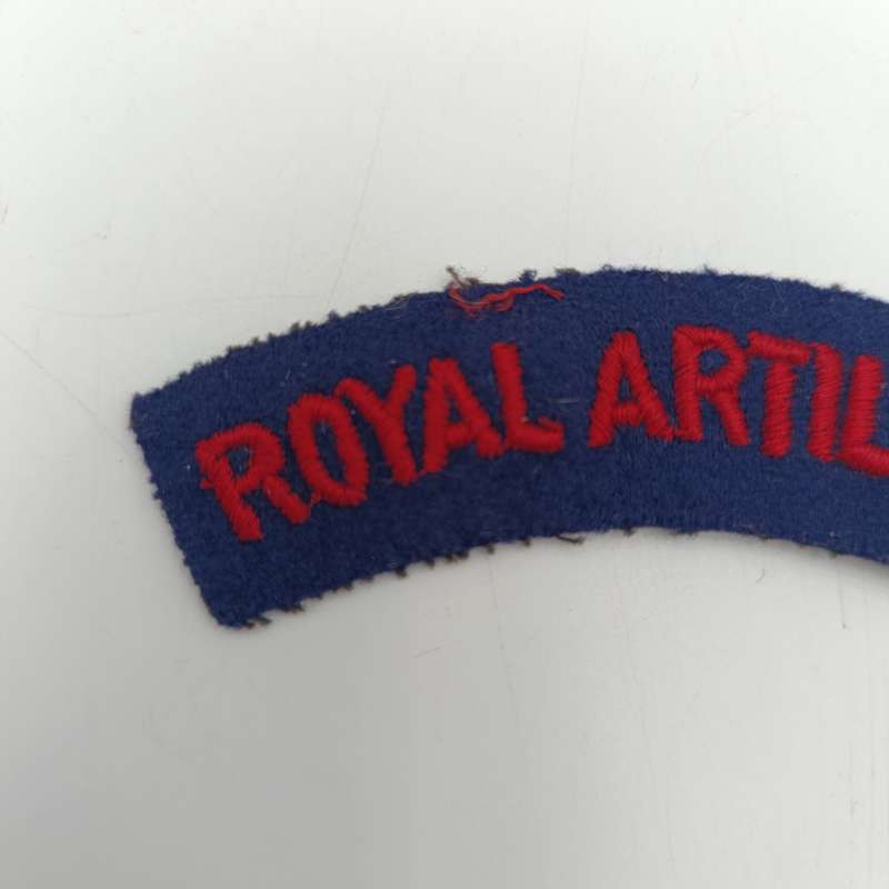 Pair of Royal Artillery cloth shoulder titles