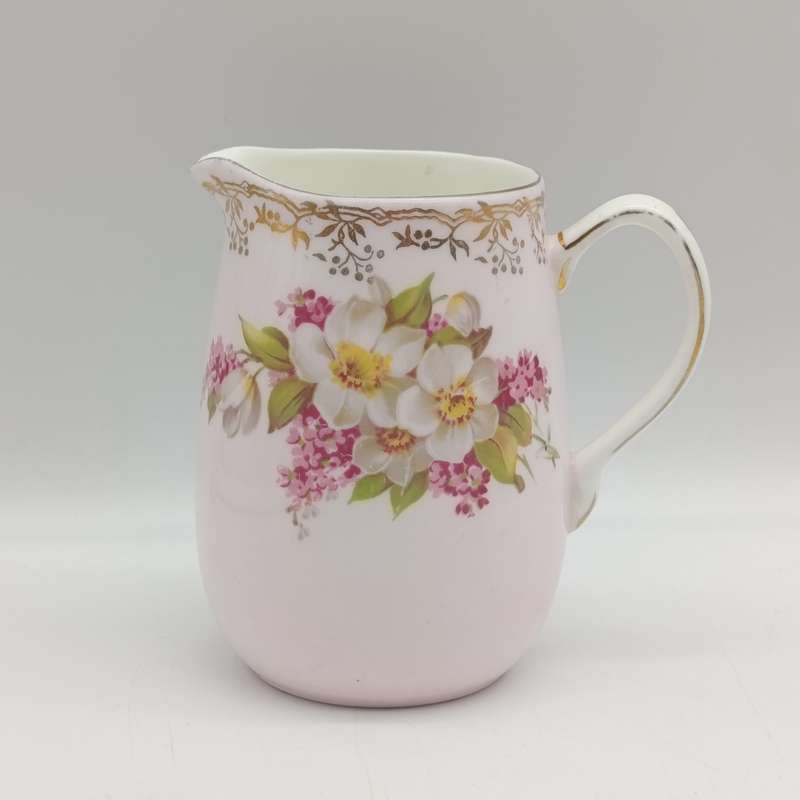 Vintage old Royal porcelain milk jug and sugar bowl
