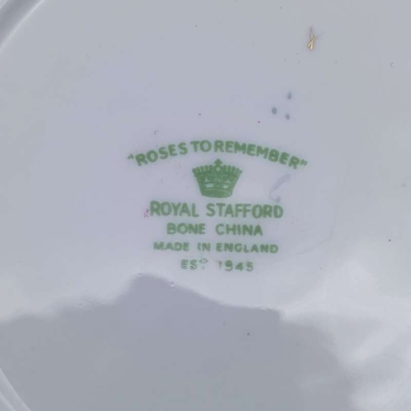 Royal Stafford Roses to Remember porcelain trio
