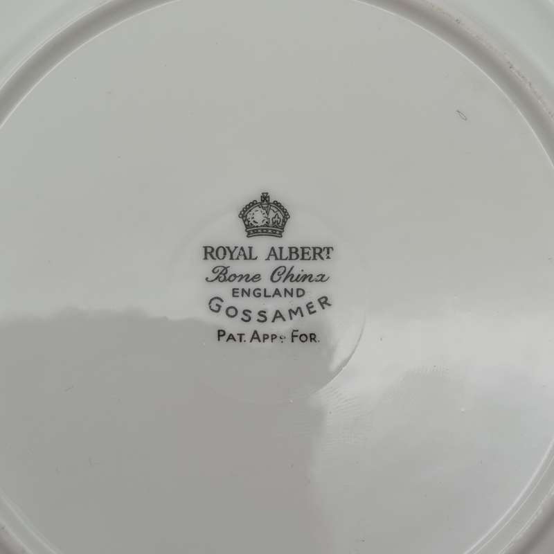Vintage Royal Albert Gossamer porcelain trio - Green