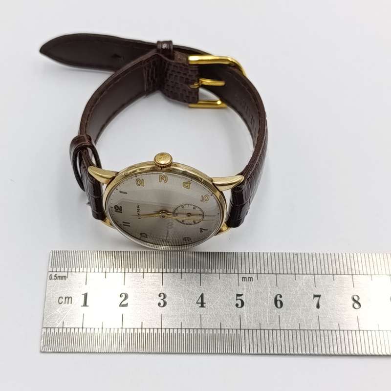 Vintage 9kt Gold Cyma manual wind men's watch - working