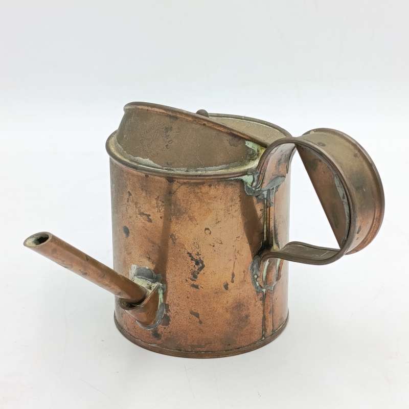Vintage Diamond brand English make copper small oil can - possibly railways