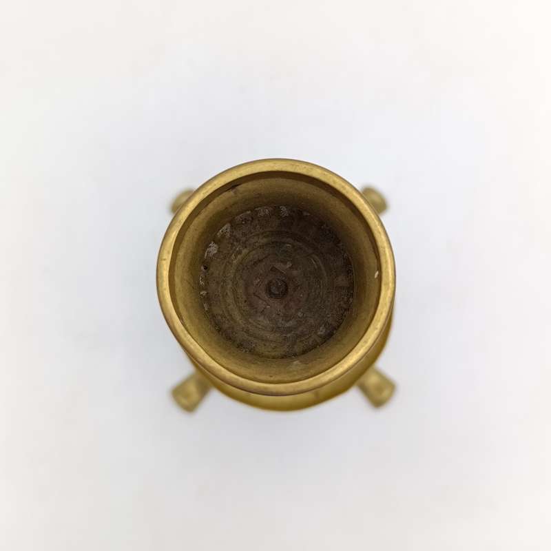 Antique brass candlestick - Height 32,5cm